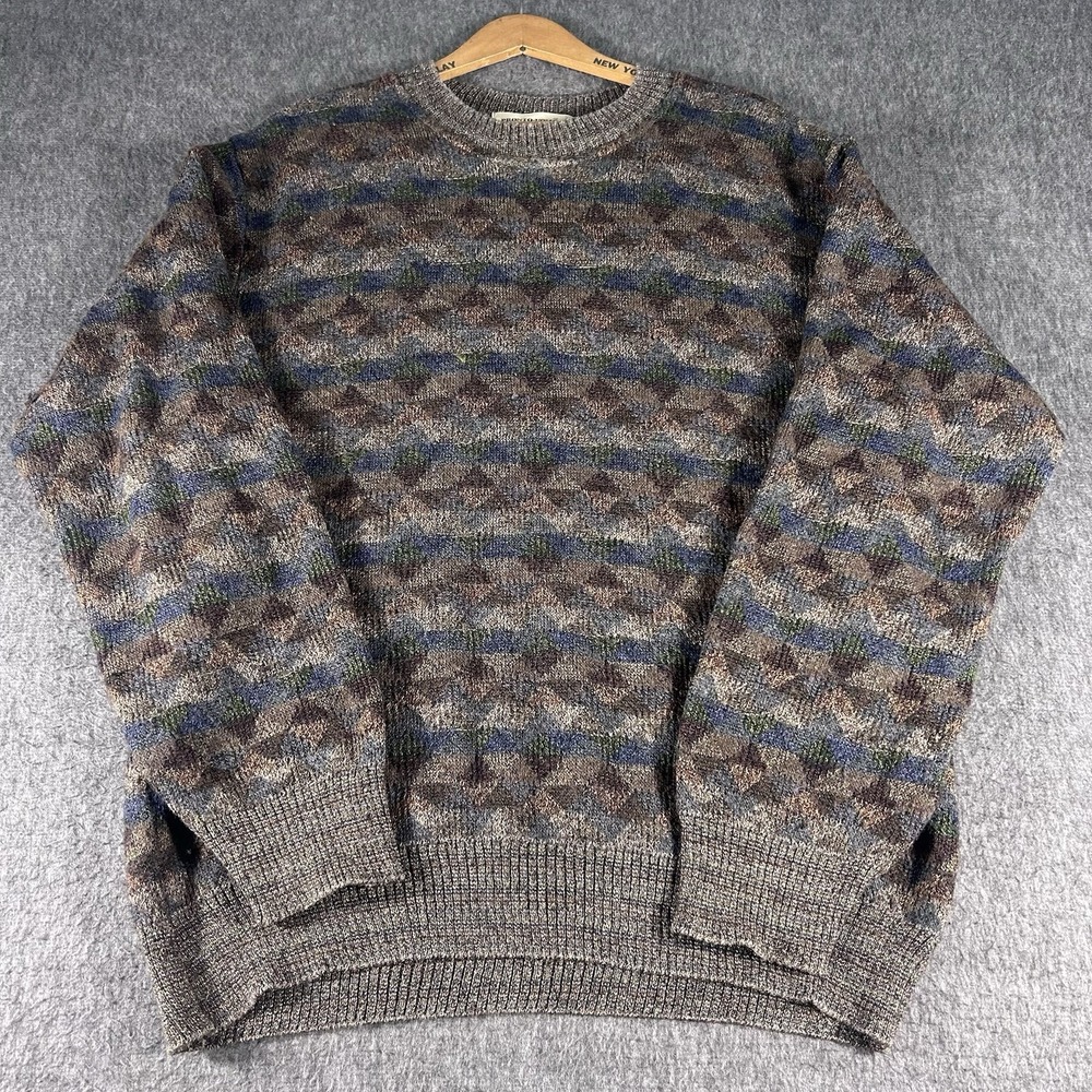 Vintage Pronto Uomo Firenze Men's Sweater Wool Blend Retro‎ Grandpacore Size XL